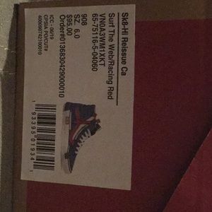 VANS Sk8 ~ HI Reisse Ca The Web Racing Red